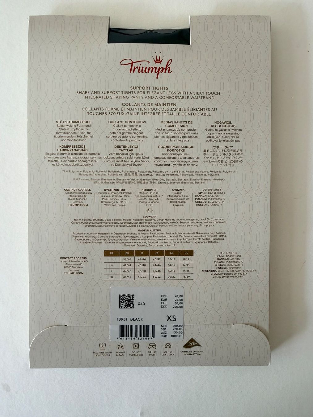 Calze & Collant: TRIUMPH, Strumpfhose SHAPE SENSATION Support, Grösse XS – Nuovo e nell'imballaggio originale da Rudolfstetten venduto da gst_g7xl 1