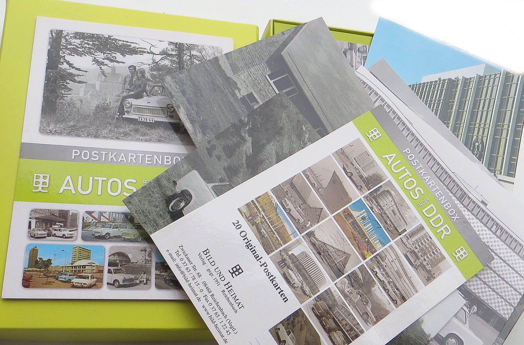 Ansichtskarten: DDR-Autos -- Postkartenbox mit 20 Original - DDR Karten – Neu und originalverpackt aus Bern von Ultimaa 2