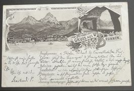 Gruss aus Brunnen Litho 