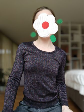 MONTEGO GLITZER STRICKPULLOVER
