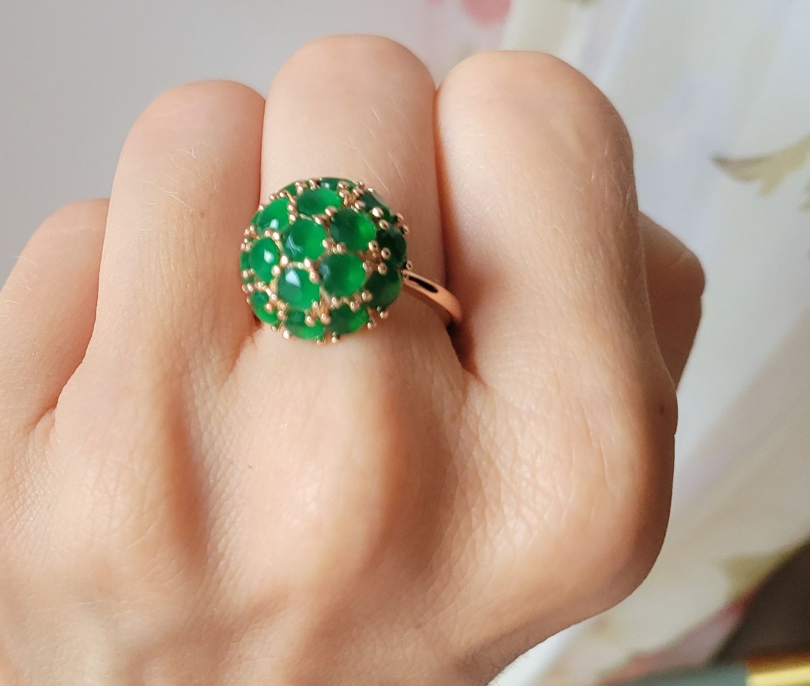 Anelli: Bague avec émeraude synthétique – Usato da Bernex venduto da Dariafr 7