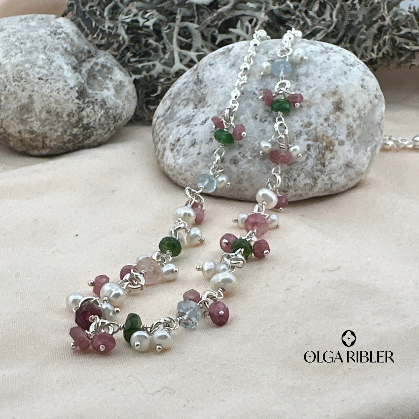 Olga Ribler Ketten: Halskette , Multiturmalinen, Silber 925 – Neu (gemäss Beschreibung) aus Luzern von Schmuckoutlet