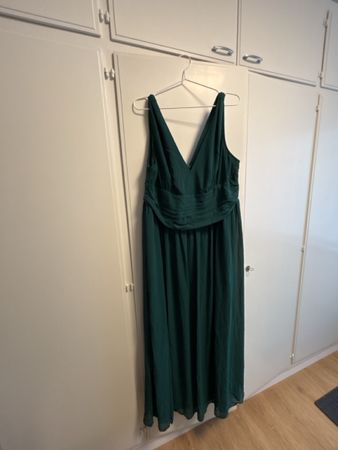 Dunkelgrünes Maxikleid, 1XL