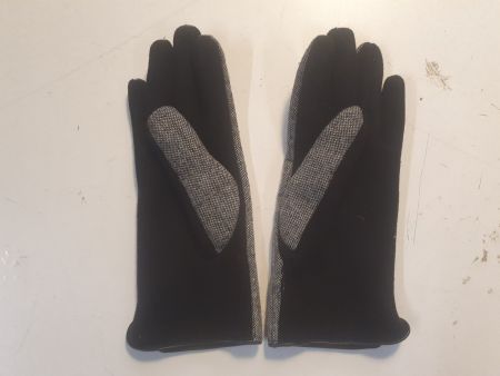 Damenhandschuhe stoff grau grösse S