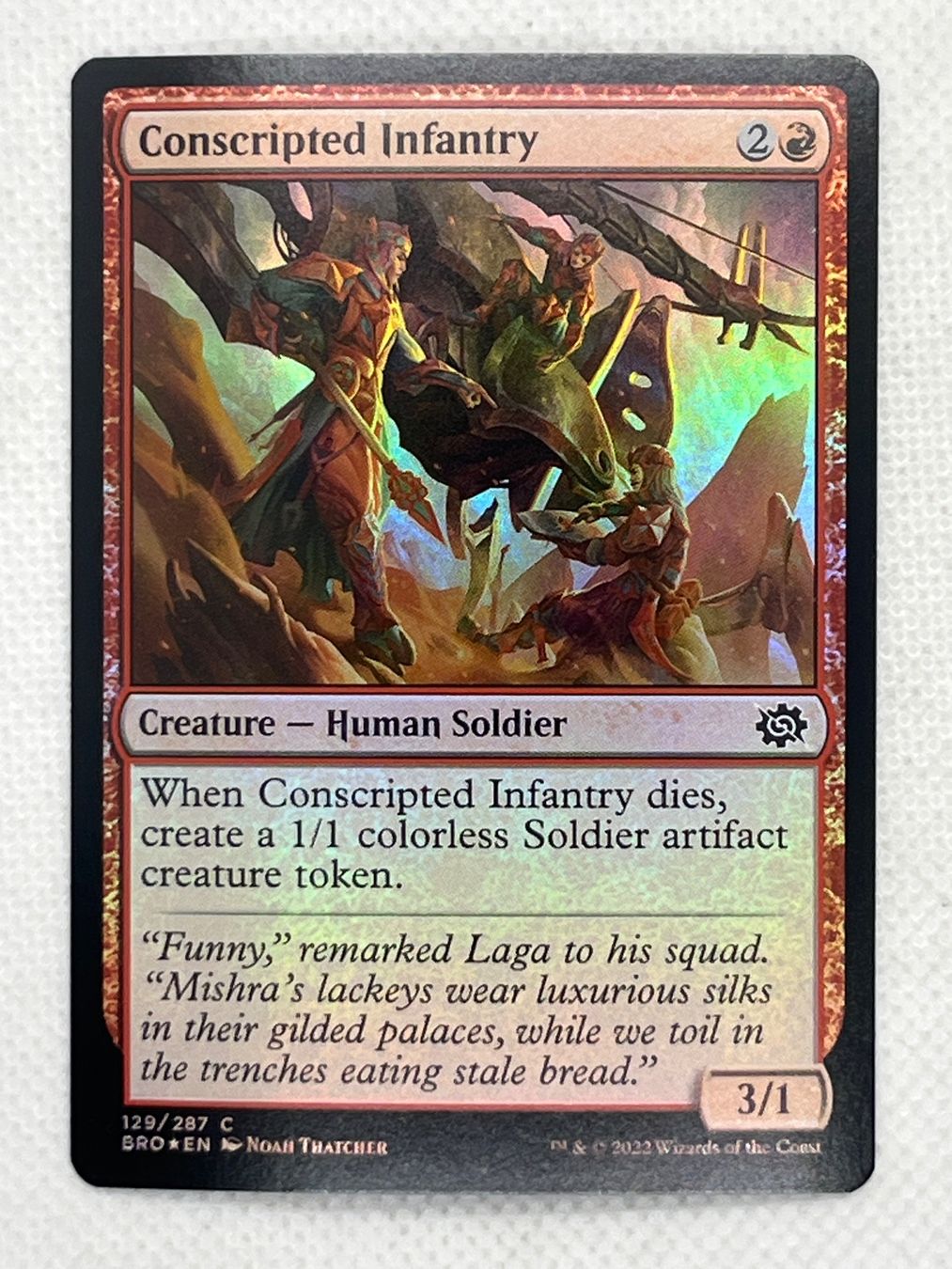 Magic The Gathering Carte collezionabili: Magic the Gathering - Conscripted Infantry Foil Top! – Usato da Hinterkappelen venduto da Kim1992