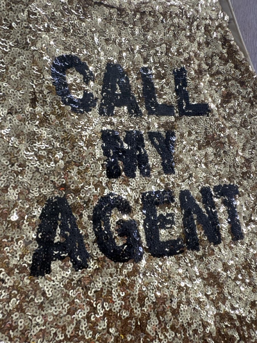 Röcke: Jupe paillettes dorées "CALL MY AGENT" taille S – Neu (gemäss Beschreibung) aus Corseaux von zetajones01 2