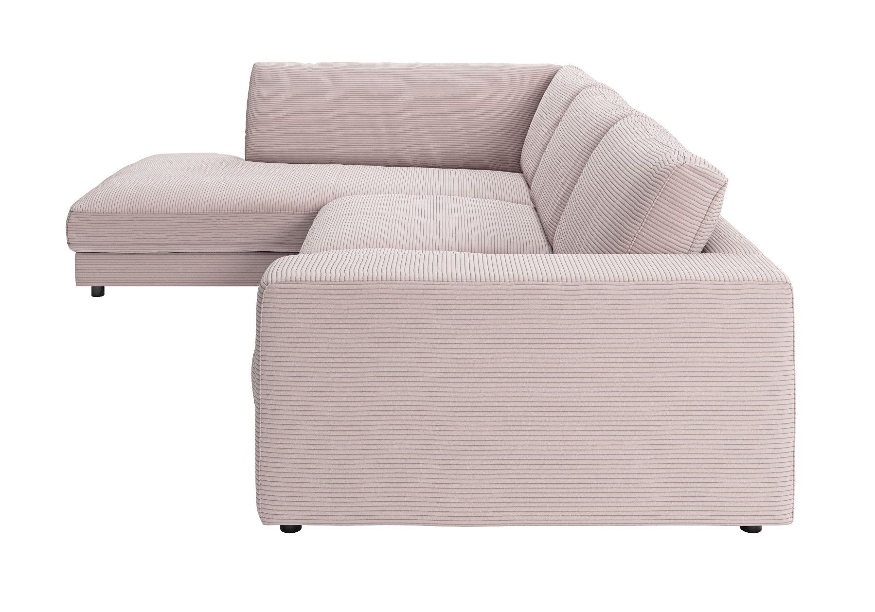 Sofas: Ecksofa High End in Cord rosa Links – Neu und originalverpackt aus Bischofszell von deluxe-moebel 3