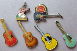 PIN SET VON 6 PINS GITARRE, MUSIK INSTRUMENT