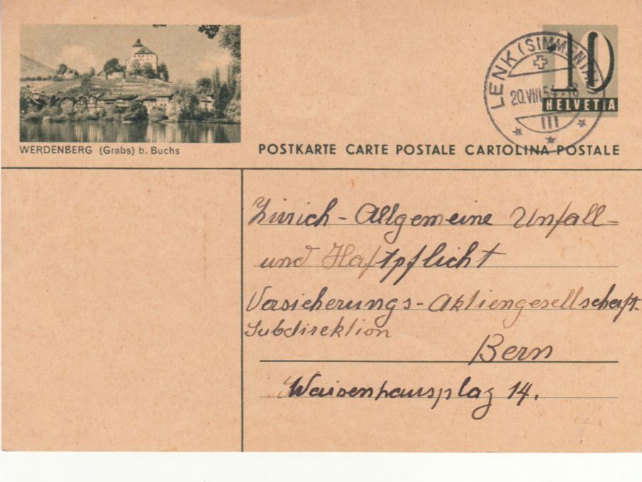Tutti i francobolli: SGK 183.453 (Werdenberg) mit ST Lenk – Usato da Bürglen TG venduto da StampGraf