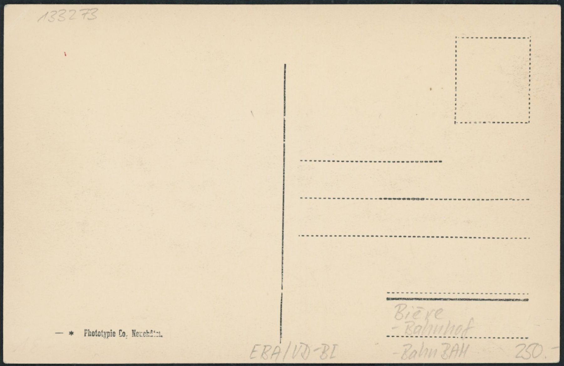 Cartoline postali: VD Bière - Bahnhof - Bahn BAM – Nuovo (secondo la descrizione) da Schindellegi venduto da Jonathan77 1
