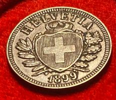 1 Stk. 2 Rappen Schweiz 1899 / 1 pce 2 centimes suisse 1899