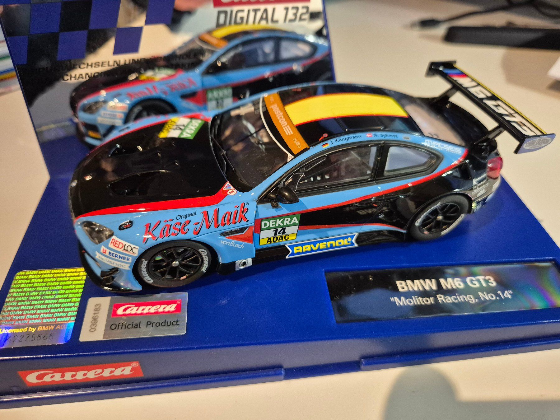 Carrera Digital 132 BMW M6 GT3 Molitor Racing Nr 14 (Gebraucht) in
