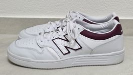 New Balance BB480LDB Herren Turnschuhe Weiss/Bordeaux Gr. 45