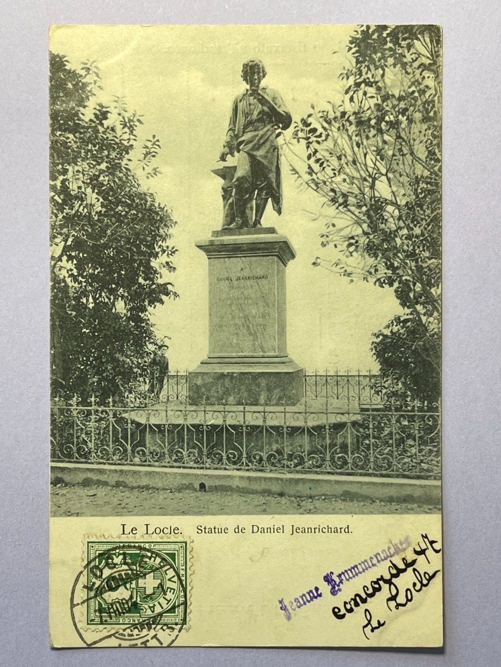 Cartoline postali: Le Locle - Statue de Daniel Jeanrichard – Usato da Steg VS venduto da _vinci_