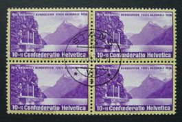 PP 1938, Viererblock B1, Zentrumstempel STANS NW