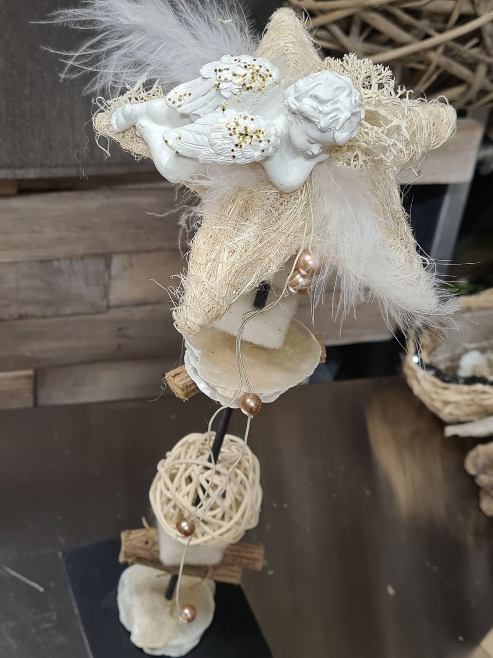 Tutte le decorazioni: Weihnachtsdeko mit Engel, Handarbeit – Nuovo (secondo la descrizione) da Amriswil venduto da kleindeko 1