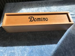 Domino Spiel im Holzkasten - Komplett f. Familienspass