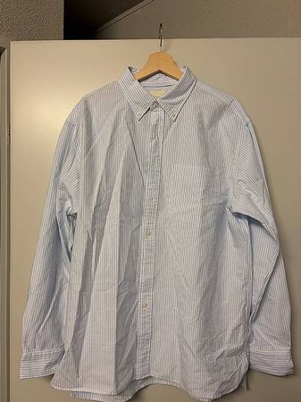 JW Anderson x Uniqlo Hemd blau/weiss gestreift (M)