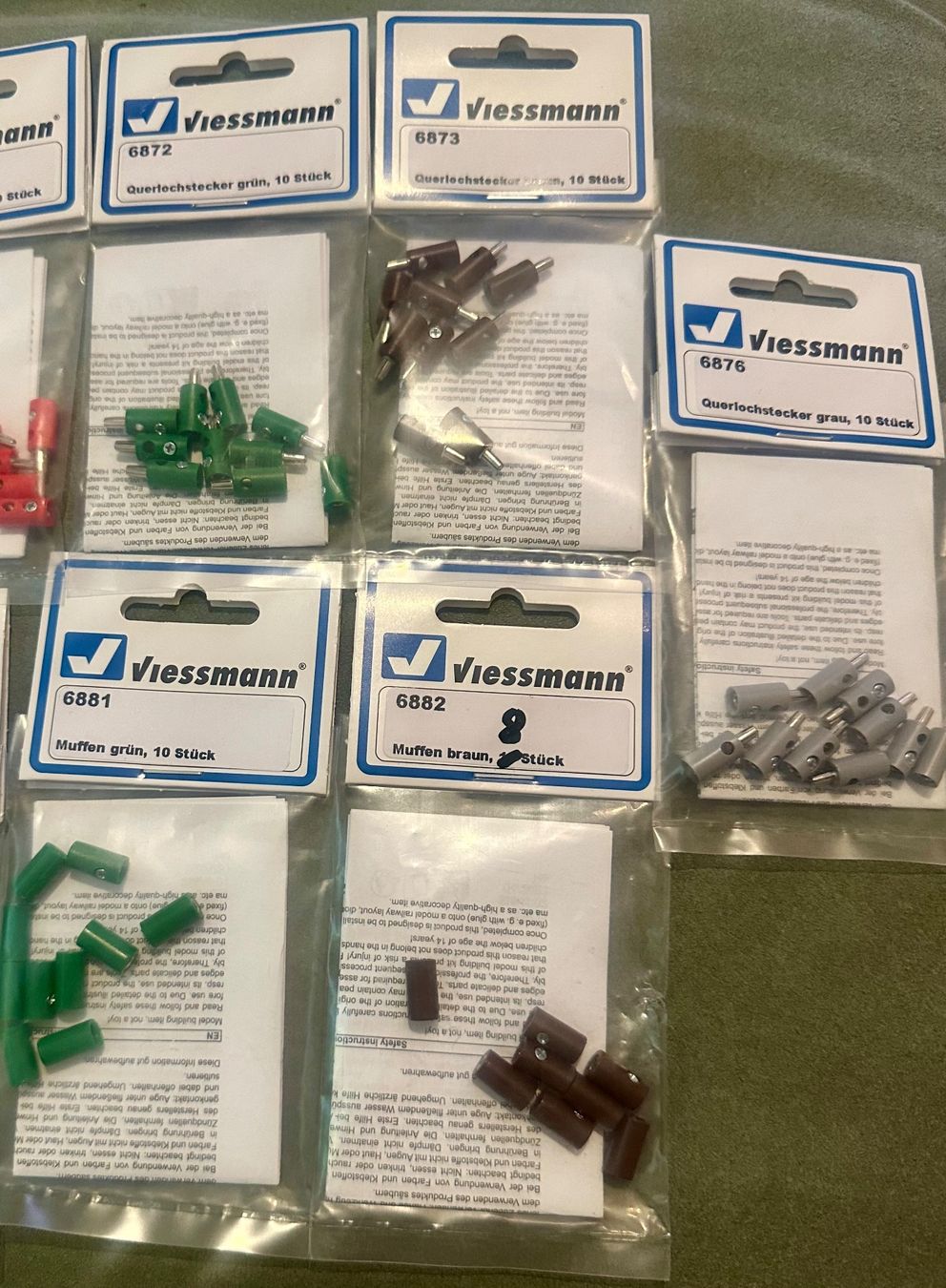 Viessmann Modellini di ferrovie: Viessmann Stecker und Muffen – Nuovo (secondo la descrizione) da Oftringen venduto da ib.85 2