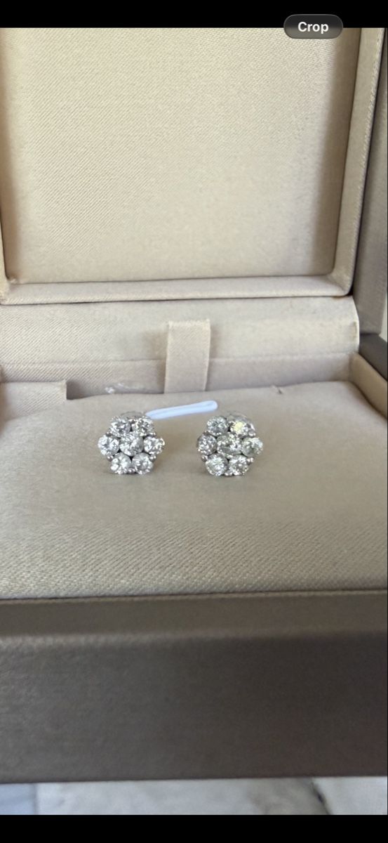 Boucles d'oreille: Boucles d’oreille fleurs Platine – D'occasion à Courtételle par Melii15