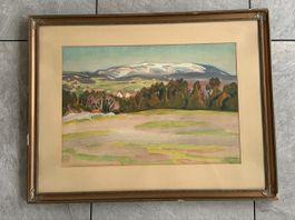 Peinture originale - Hermann JEANNET - La Chaux-de-Fonds