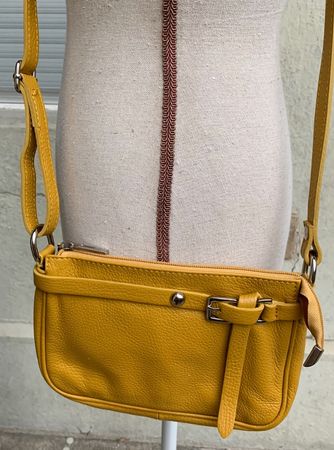 superbe petit sac cuir bandoulière VERA PELLE made in Italy