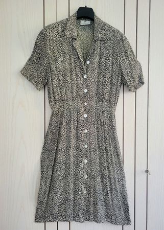 Vintage Kleid Frankenwälder Collecion, Leopardmuster, 36/38