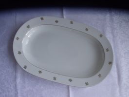 Servierplatte/Teller oval von Vohenstrauss mit Goldrand