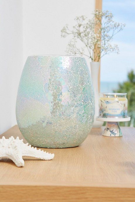 Partylite Kerzenständer: PartyLite Windlicht Schillerndes Azurblau – Neu (gemäss Beschreibung) aus Schwarzenegg von istegmann