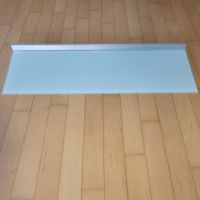 Elegantes Glasregal Milchglasoptik/Aluminium, Top Zustand