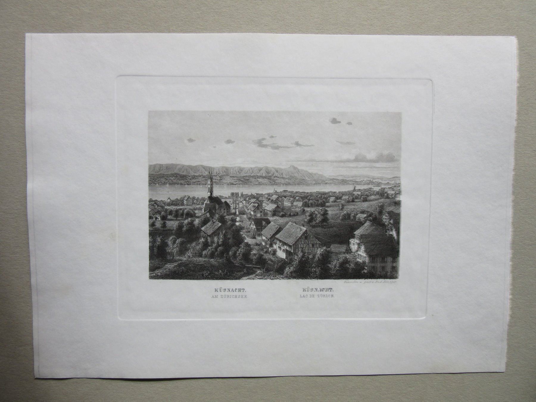 Incisioni: KÜSNACHT STAHLSTICH – Usato da Gersau venduto da grafik-kunst 1
