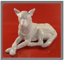 Herend Schäferhund Ungarn um 1920 alte Porzellan Tierfigur
