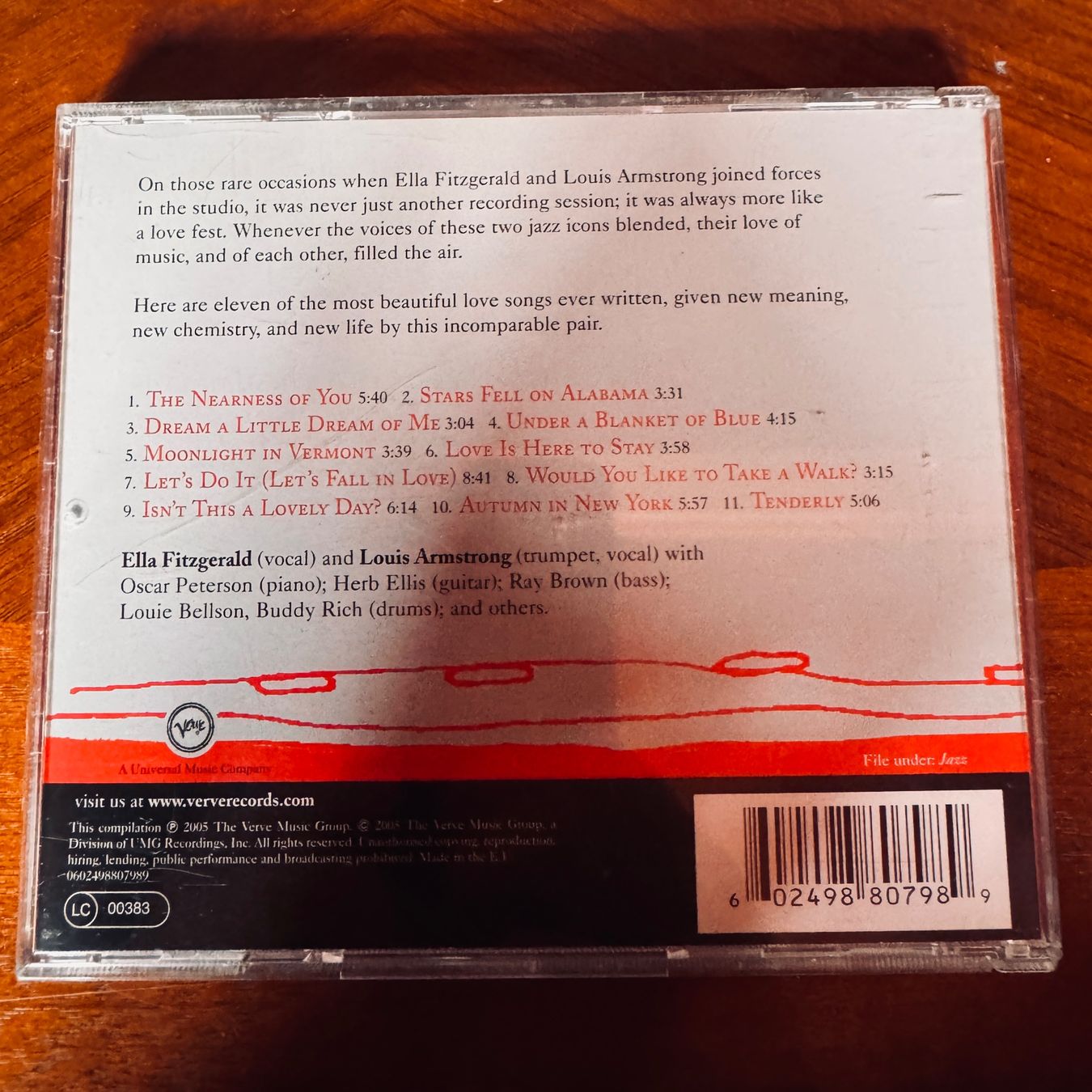 CD: Ella Fitzgerald & Louis Armstrong - For Lovers CD – Usato da Merligen venduto da barratt 1