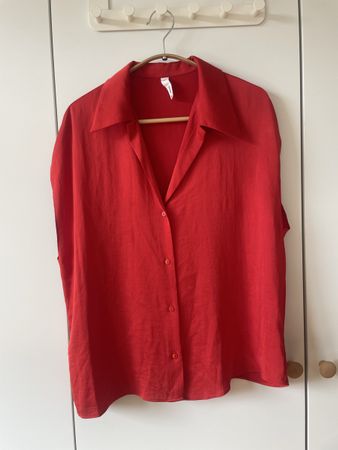 Mango Bluse Rot – Gr. M – Ärmellos & Elegant – Top Zustand