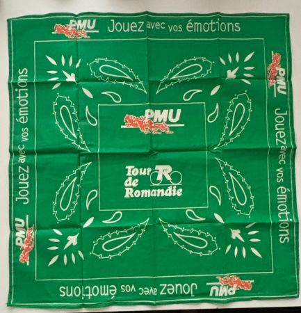 Foulard Tour de Romandie PMU vert, 100% coton