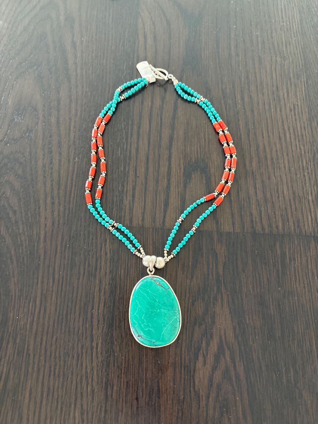 Catenine: Turkies , Korallen mit Silber 925 collier – Nuovo (secondo la descrizione) da Schönenberg ZH venduto da JaluTa 2