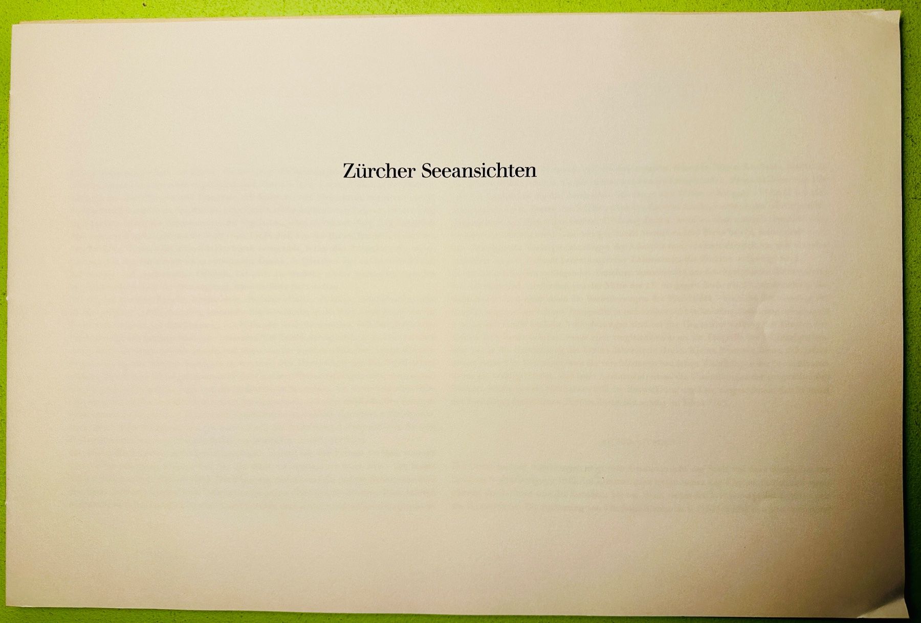 Libri: Willibald Voelkin: Zürcher Seeansichten. – Usato da Zürich venduto da allp 2