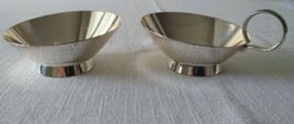 Milch-/ Zucker-Set, versilbert - 50er J.