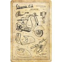 Vespa GS Hängeschild Blechschild Wandbild 20x30cm