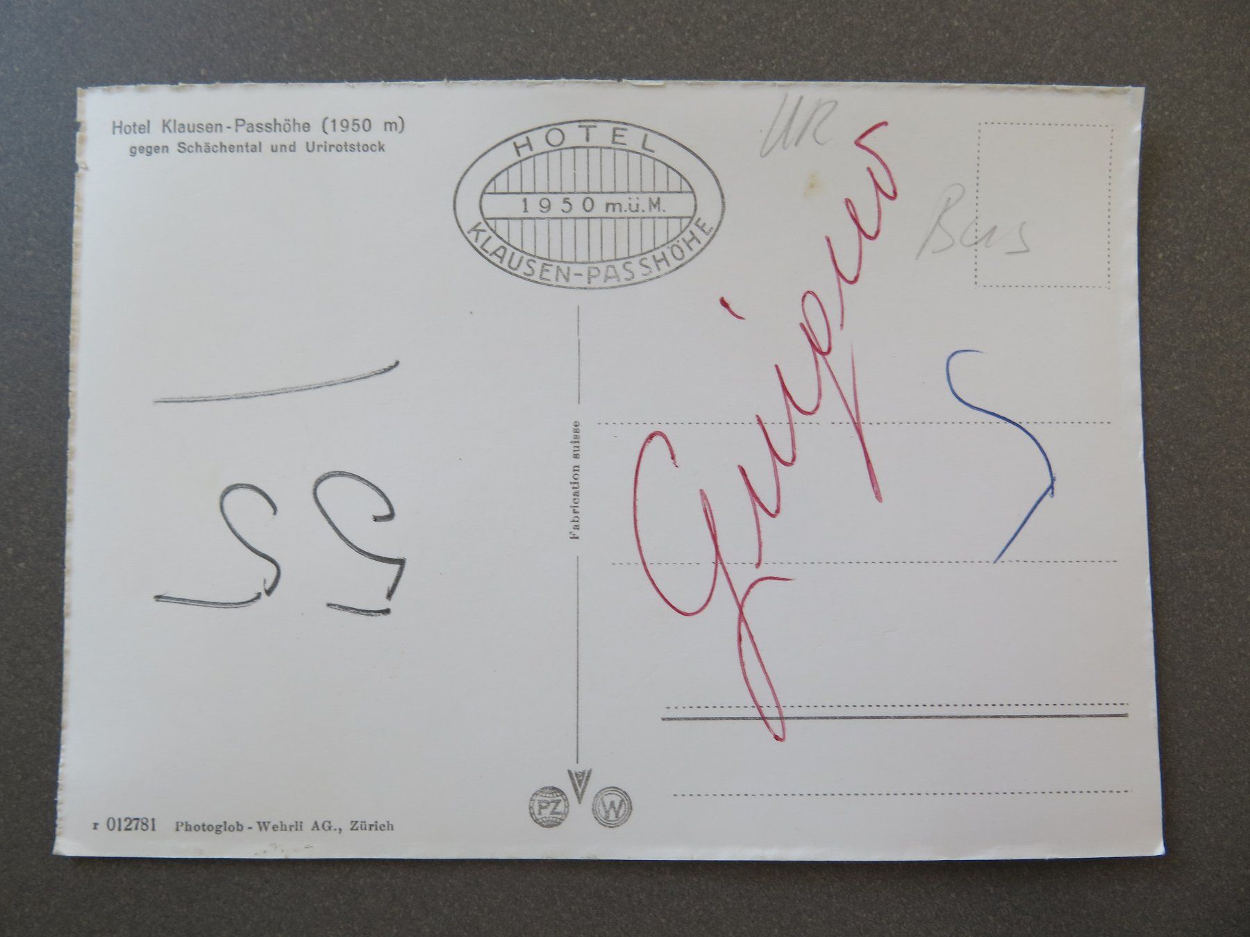 Ansichtskarten: KLAUSENPASSHÖHE - POSTAUTOS - REISEBUS - OLDTIMER – Gebraucht aus Wittenbach von lipasal 2