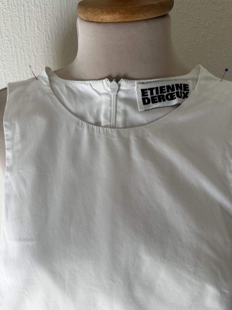 Vestiti: Robe ETIENNE DEROEUX blanc rayures noires taille S – Nuovo (secondo la descrizione) da Châtelaine venduto da Alexandra.jankowski 1