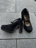 Schwarze Plateau Pumps Mary Jane – Made in Italy – Gr. 39