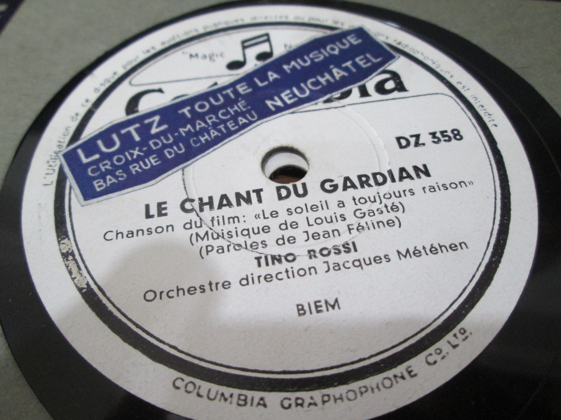 Vinyles: DISQUES 78 TOURS – D'occasion à Lausanne par Leag 8