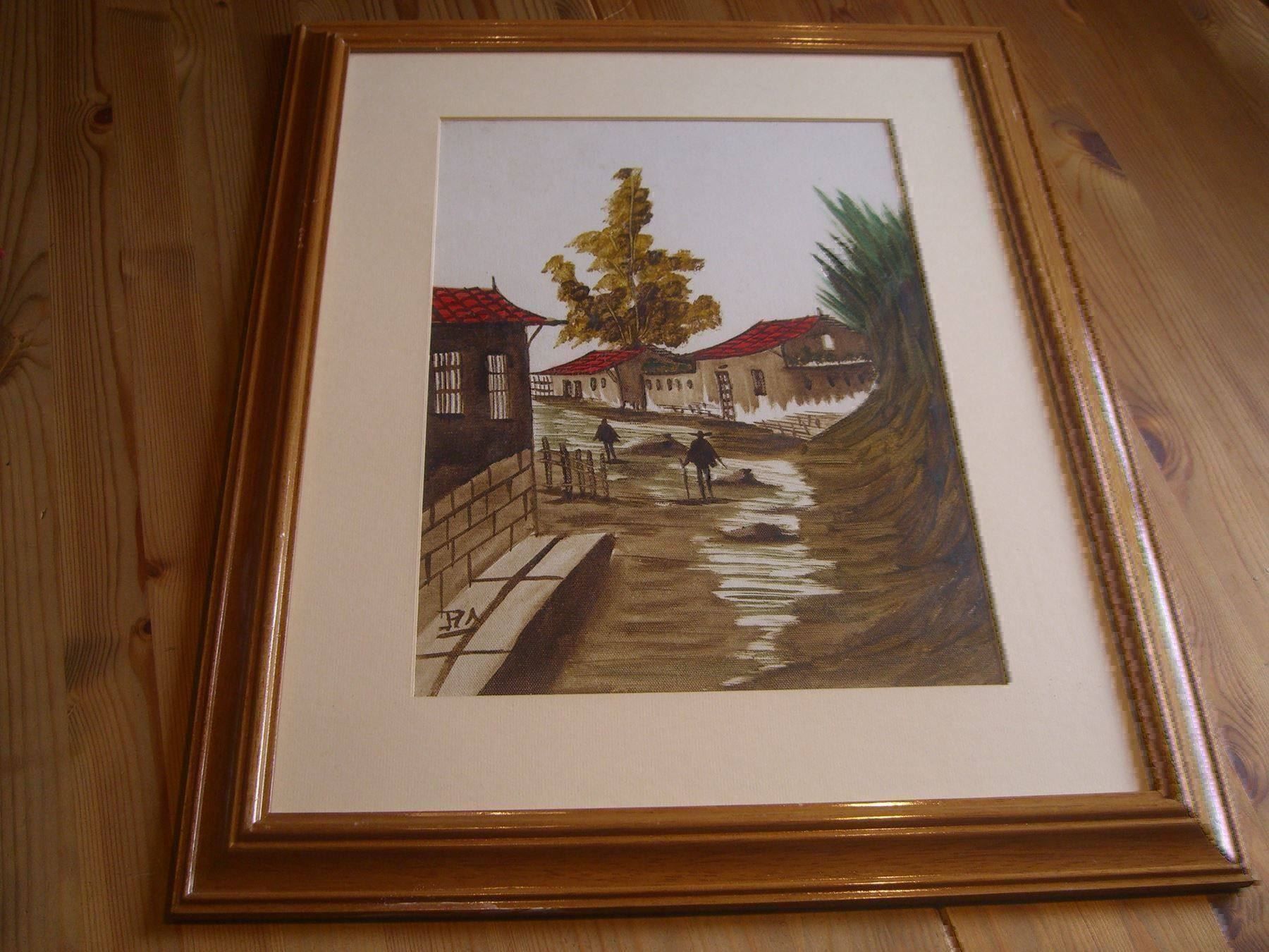 Tessuti: schönes Bild,Stoffdruck / Stoff gemalt – Usato da Winterthur venduto da Gaia 1
