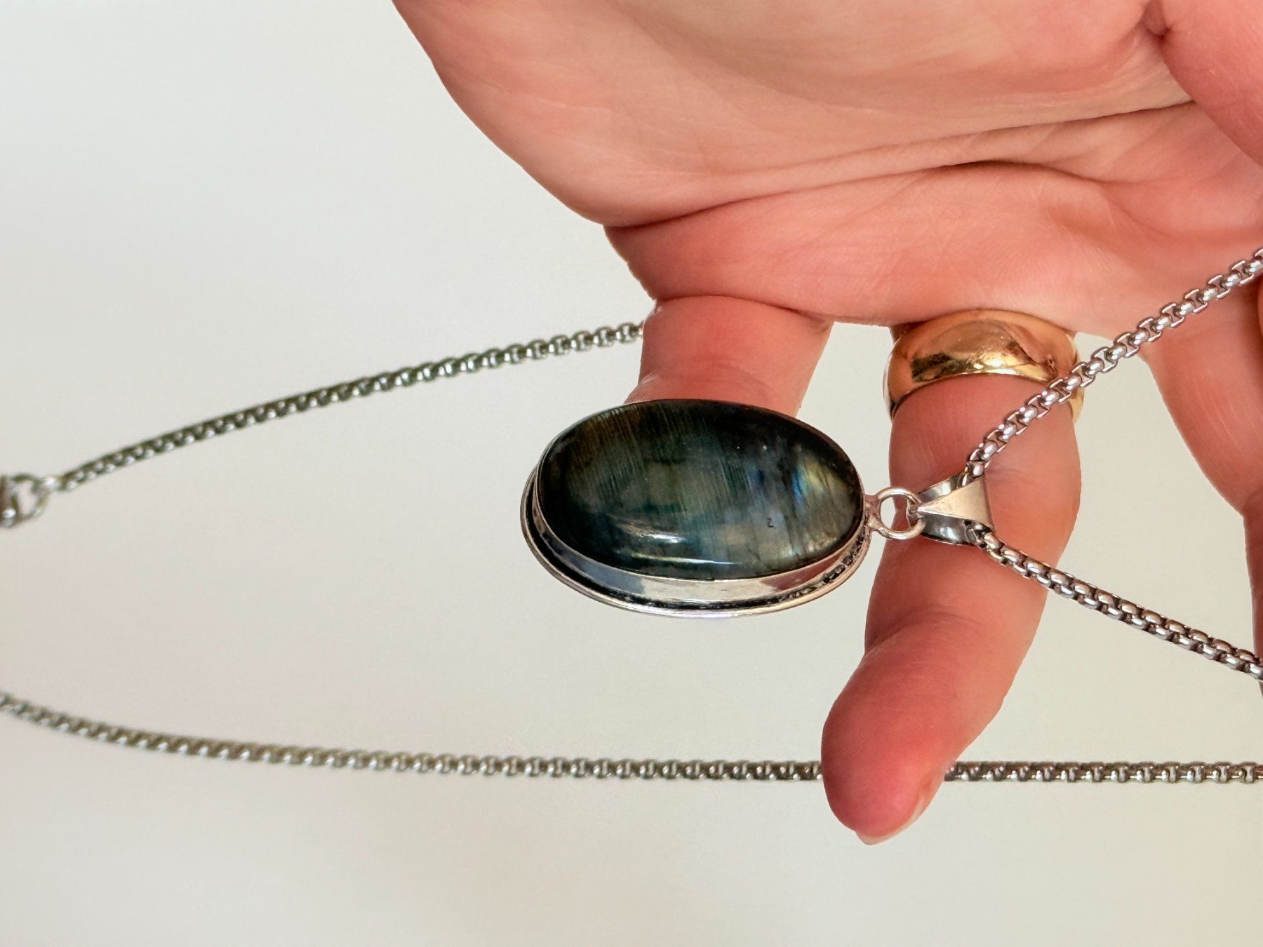 Catenine: Collier Labradorite - Élégance Naturelle ✨ – Nuovo e nell'imballaggio originale da Genève venduto da AWWA 5