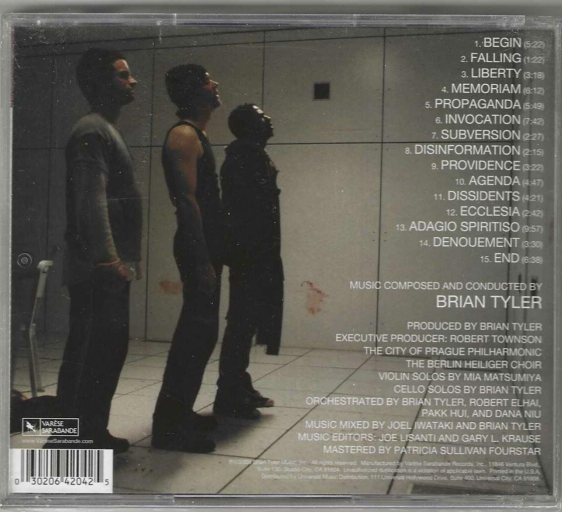 CD: Brian Tyler - The Killing Room - Neue – Nuovo e nell'imballaggio originale da Genève venduto da CDLPBookS 1