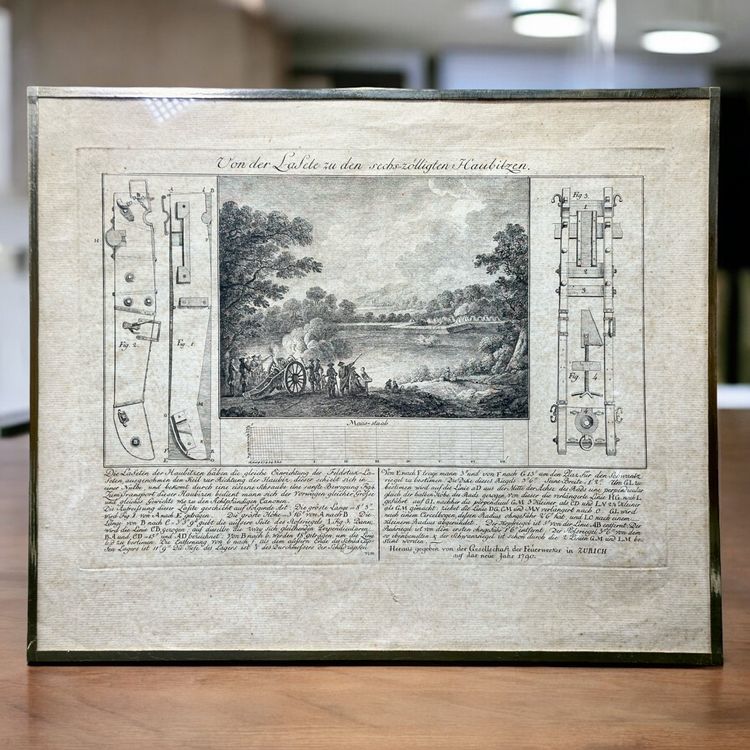 1748 MILITAIRE BROADSIDE Schellenberg 'Von der Lafete' (Gebraucht) in ...