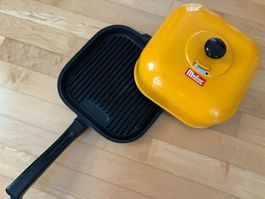 Melior Gusseisen-Grillpfanne mit Deckel