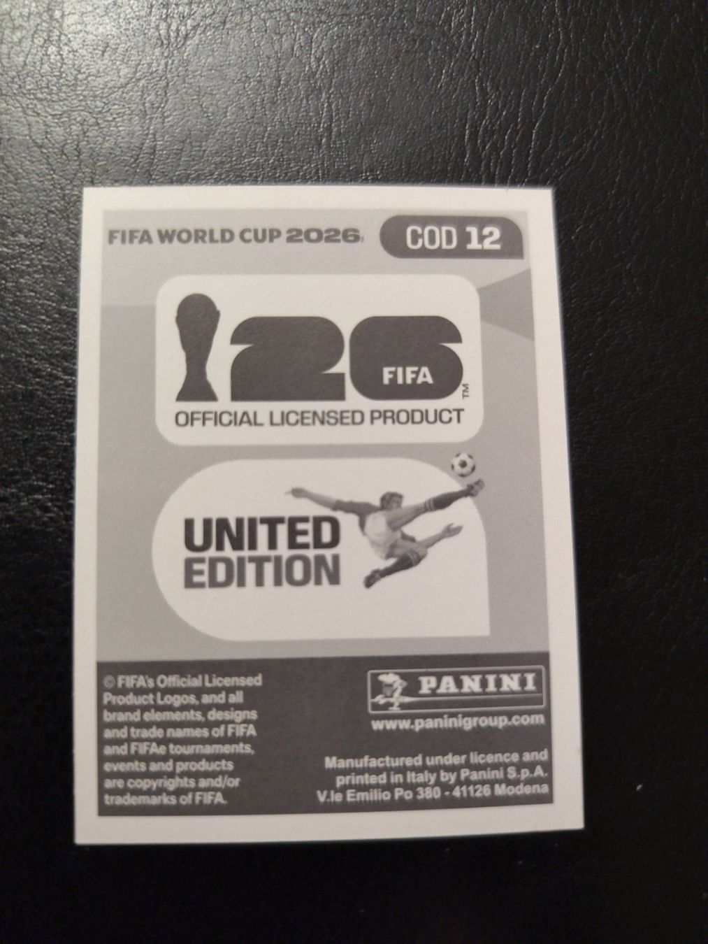 Panini Carte collezionabili: Panini FIFA World Cup 2026 COD 12 – Nuovo (secondo la descrizione) da Matzingen venduto da Clie42 1