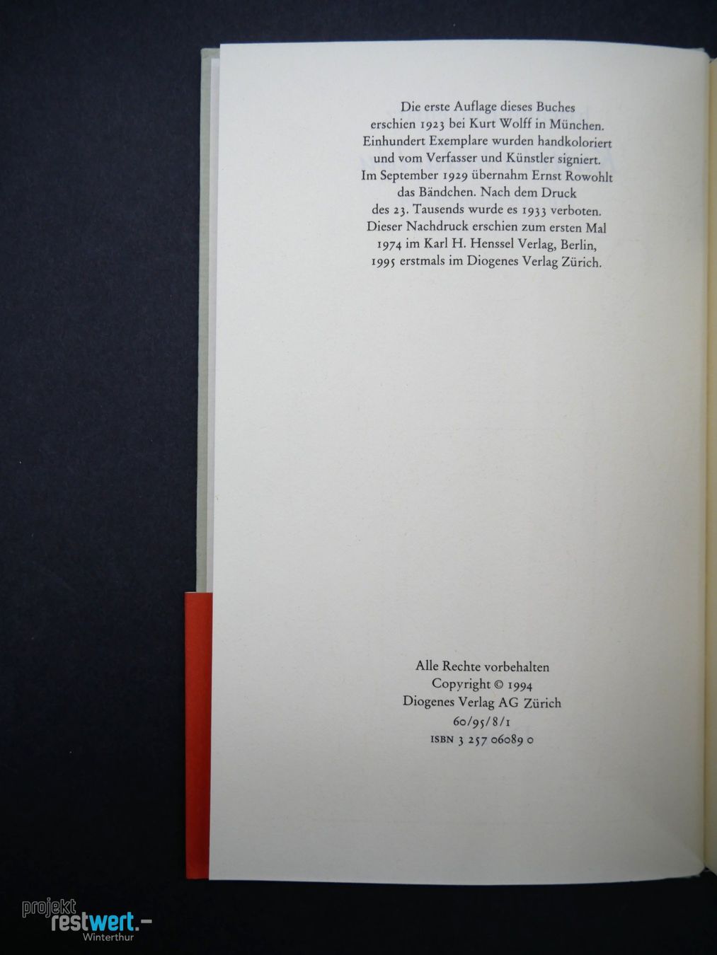 Libri: JOACHIM RINGELNATZ - Kuttel Daddeldu – Usato da Winterthur venduto da Restwert_Winterthur 1